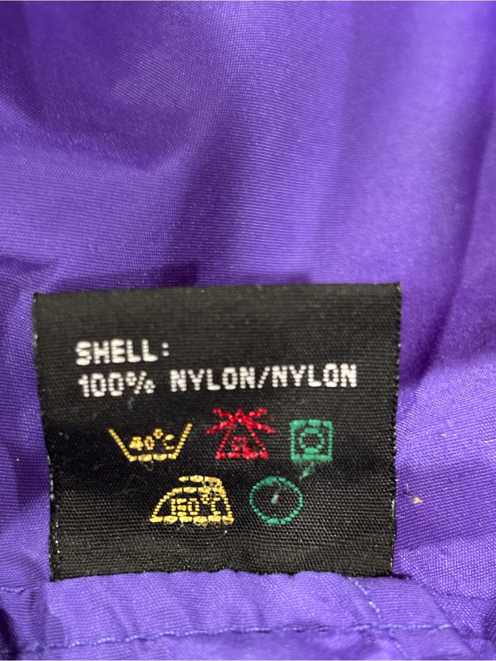 Vintage Nylon Purple Hooded Anorak Lakewood’s Bay - Picture 7 of 8